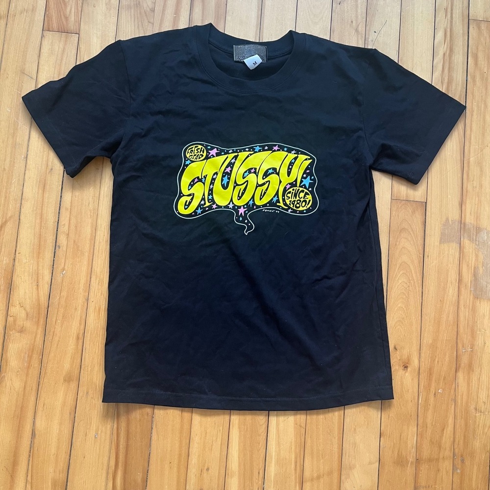 Rare Stussy x Peter Bagge 2009 Fresh Gear T-Shirt Mens Medium Black Streetwear